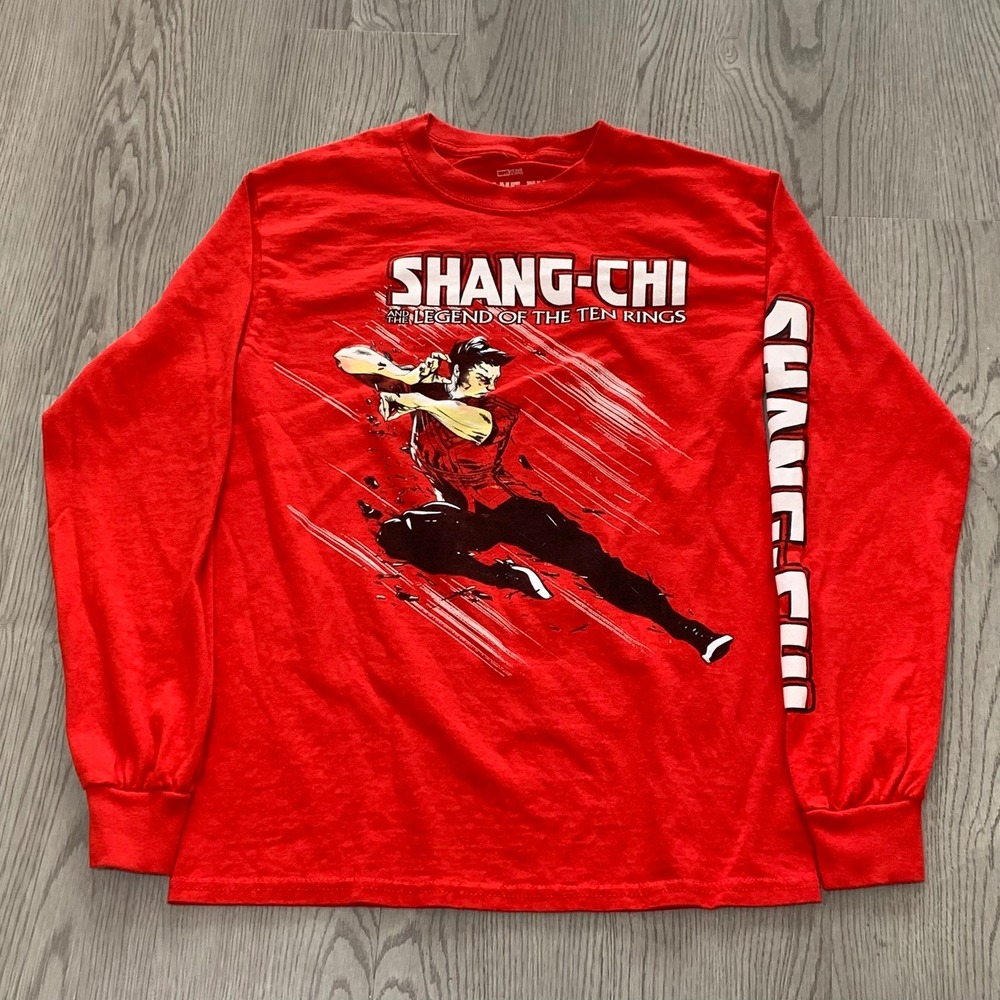 Marvel Shang-Chi Legend of the 10‎ Rings Long Sleeve Graphic Tee Red Small